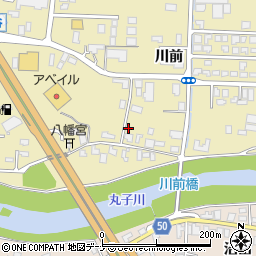 秋田県大仙市戸地谷川前169周辺の地図