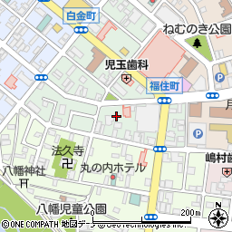 秋田県大仙市大曲福住町周辺の地図