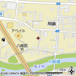 秋田県大仙市戸地谷川前176周辺の地図
