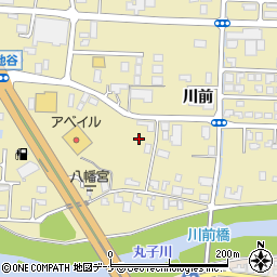 秋田県大仙市戸地谷川前周辺の地図