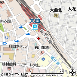 大曲駅前郵便局 ＡＴＭ周辺の地図