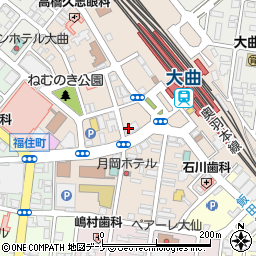 秋田銀行大曲駅前支店周辺の地図