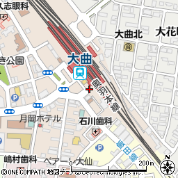 日本旅行　東北大曲支店周辺の地図