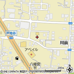 秋田県大仙市戸地谷川前253周辺の地図