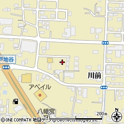 秋田県大仙市戸地谷川前256-1周辺の地図