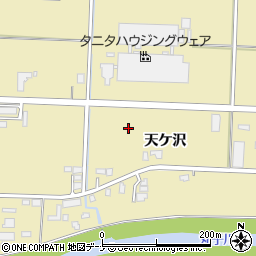秋田県大仙市戸地谷天ケ沢周辺の地図