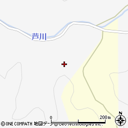 秋田県由利本荘市芦川漆ヶ沢周辺の地図