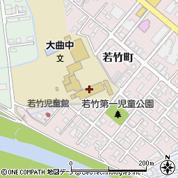 大仙市立大曲中学校周辺の地図