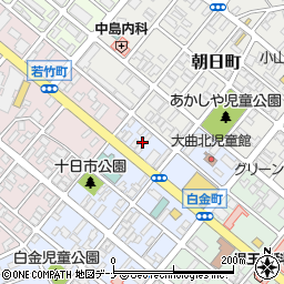 ビデオサテライト大曲店周辺の地図