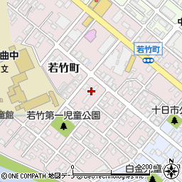 秋田県大仙市若竹町周辺の地図