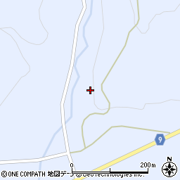 秋田県由利本荘市新沢松山周辺の地図