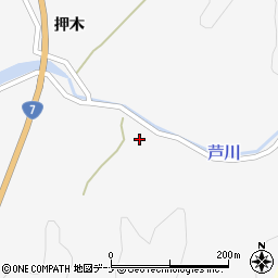 秋田県由利本荘市芦川久保川原周辺の地図