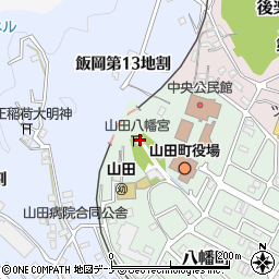 山田八幡宮周辺の地図