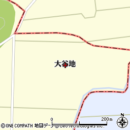 秋田県大仙市払田大谷地周辺の地図