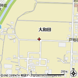 秋田県大仙市戸地谷大和田周辺の地図