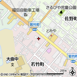 セブンイレブン大仙若竹町店周辺の地図