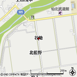 秋田県大仙市堀見内谷地周辺の地図