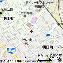 秋田ミツワ電機株式会社　大曲営業所周辺の地図