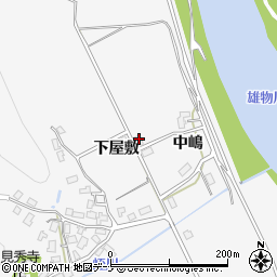 秋田県大仙市蛭川下屋敷周辺の地図
