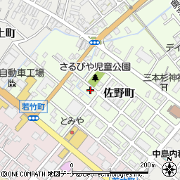 秋田県大仙市佐野町周辺の地図