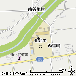 秋田県大仙市堀見内西福嶋29周辺の地図