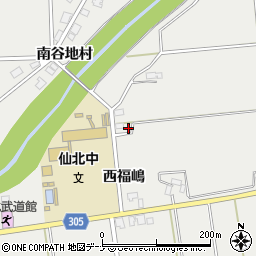 秋田県大仙市堀見内西福嶋102周辺の地図