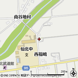 秋田県大仙市堀見内西福嶋103周辺の地図