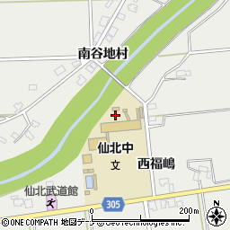 秋田県大仙市堀見内西福嶋90-3周辺の地図