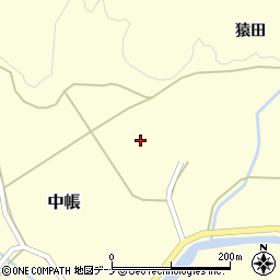 秋田県由利本荘市中帳松ノ下周辺の地図