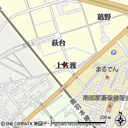 秋田県大仙市花館上佐渡周辺の地図