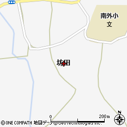 秋田県大仙市南外坊田周辺の地図