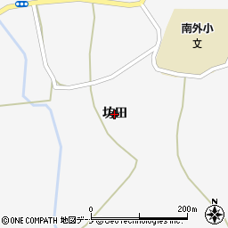 秋田県大仙市南外（坊田）周辺の地図