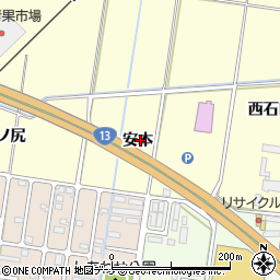 秋田県大仙市花館安本周辺の地図