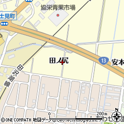 秋田県大仙市花館田ノ尻周辺の地図