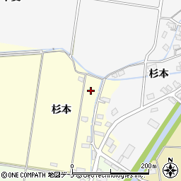 秋田県大仙市花館杉本周辺の地図