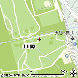秋田県大仙市花館土川原周辺の地図