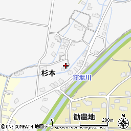 秋田県大仙市高関上郷杉本周辺の地図