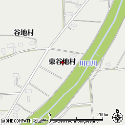 秋田県大仙市堀見内東谷地村周辺の地図
