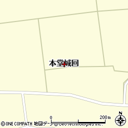 秋田県仙北郡美郷町本堂城回周辺の地図