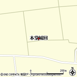 秋田県美郷町（仙北郡）本堂城回周辺の地図