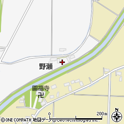 秋田県大仙市高関上郷野瀬周辺の地図