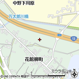 秋田県大仙市花館柳町周辺の地図