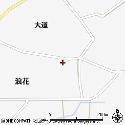 秋田県仙北郡美郷町浪花道ノ上周辺の地図
