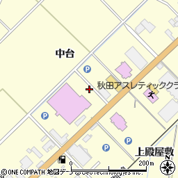 秋田県大仙市花館（中台）周辺の地図