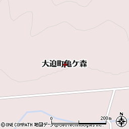 岩手県花巻市大迫町亀ケ森周辺の地図