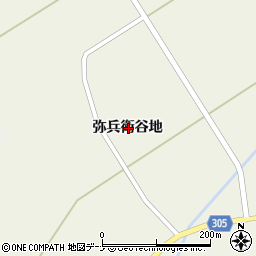 秋田県大仙市板見内弥兵衛谷地周辺の地図