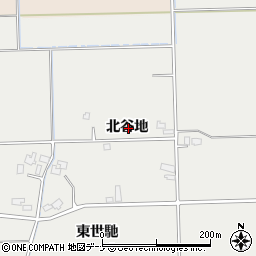 秋田県大仙市堀見内北谷地周辺の地図