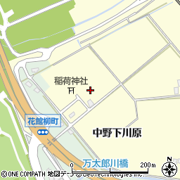秋田県大仙市花館中野下川原周辺の地図