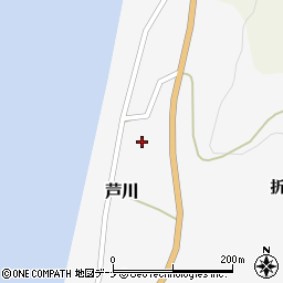 秋田県由利本荘市芦川下モ山周辺の地図