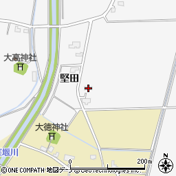 秋田県大仙市高関上郷堅田59周辺の地図